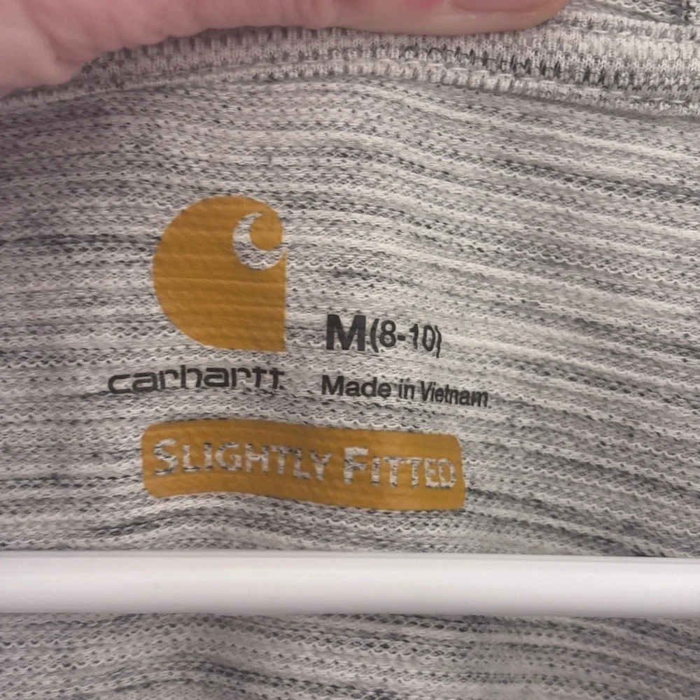 Carhartt Gray Kid’s Sz Med (8-10) Hoodie w Kangaroo Pocket, Perfectly Worn In!